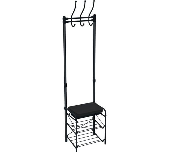 Изображение товара Напольная вешалка в прихожую Nika ВПШ3/Ч-К черный/матовый черный