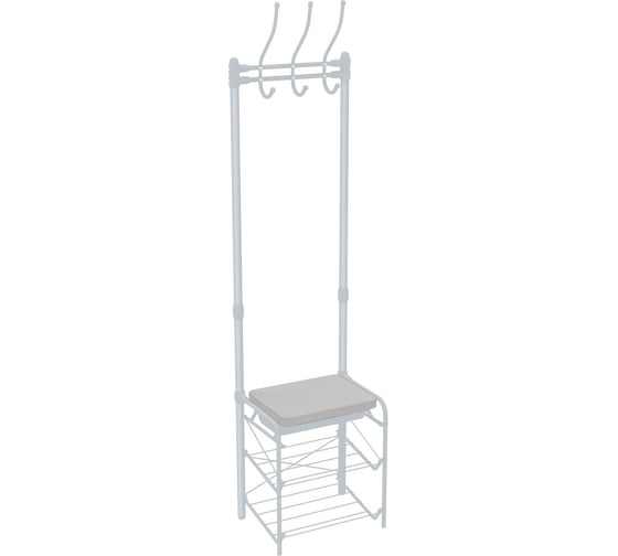Изображение товара Напольная вешалка в прихожую Nika ВПШ3/МС-К светло-серый/матовый серый
