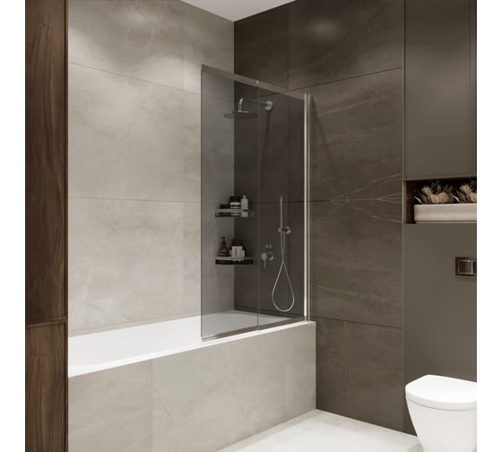 Изображение товара Шторка на ванну Slide Open 1500x900 Mebelvann BEN_801_SL_T_1500x900