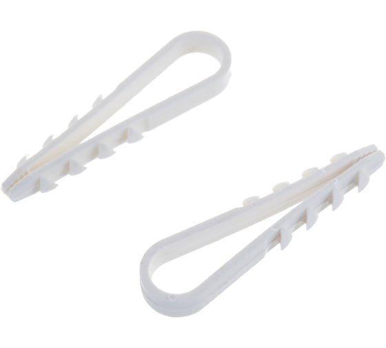 Изображение товара Дюбель-хомут для круглого кабеля Зубр ДХ-К, 5 - 10 мм, 100 шт, нейлоновый 30911-10