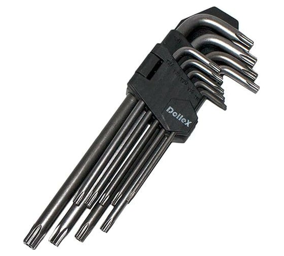Изображение товара Набор Г-образных ключей DolleX торкс 9 шт. Т10-Т50, L=180mm SGT-009