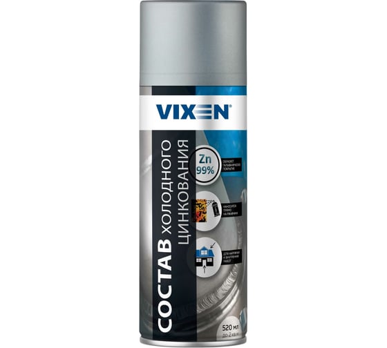 Изображение товара Состав холодного цинкования Vixen аэрозоль, 520 мл VX23000