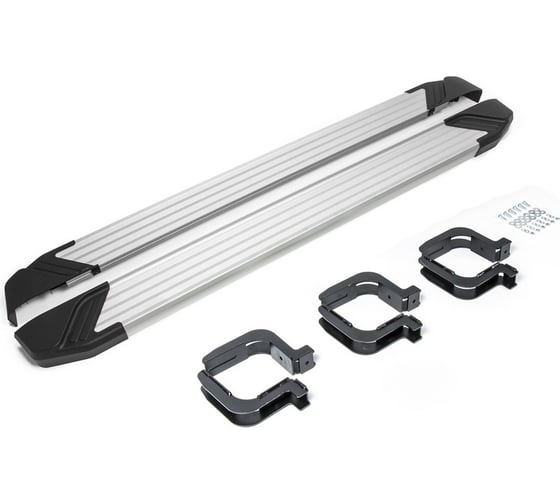 Изображение товара Пороги Rival Silver алюминиевые, для Mitsubishi L200, 2006-2015- г.в.,193 см, 2 шт. F193AL.4003.1