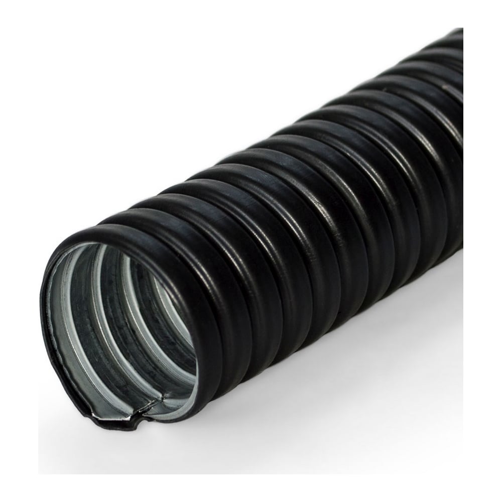 Изображение товара Металлорукав Промрукав Р3-ЦПнг В изоляции - гибкий защитный рукав из оцинкованной стали с ПВХ