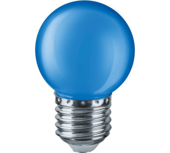Изображение товара Светодиодная лампа Navigator 71 829 NLL-G45-1-230-B-E27 1Вт шар синий 71829