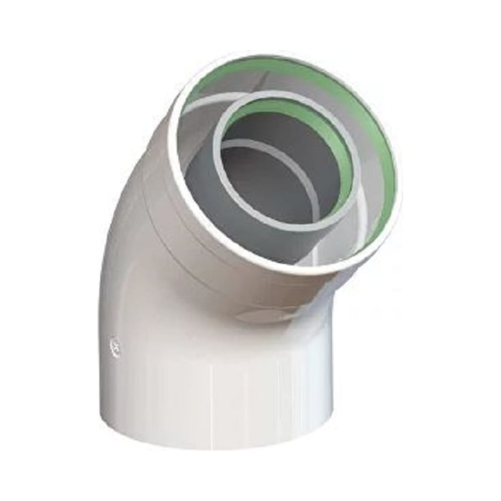 Изображение товара Отвод WARM 60x100 45 градусов алюминиевый DK0007 для вентиляции