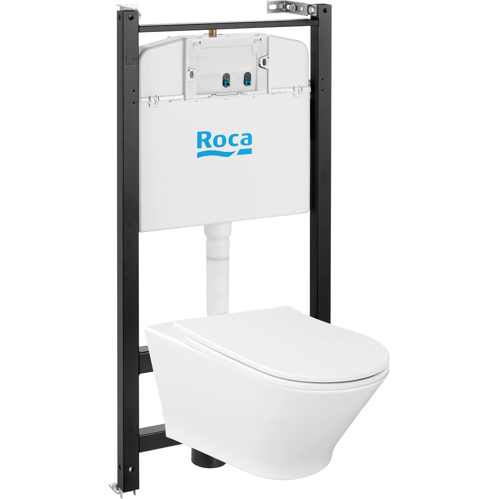 Изображение товара Унитаз безободковый Roca THE GAP ROUND с микролифтом и системой душевого смыва