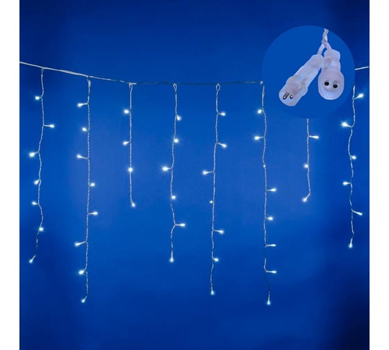 Изображение товара Светодиодная бахрома Uniel с эффектом мерцания, 12м. Соединяемая ULD-B12006-195/TTK WHITE IP44 UL-00010879