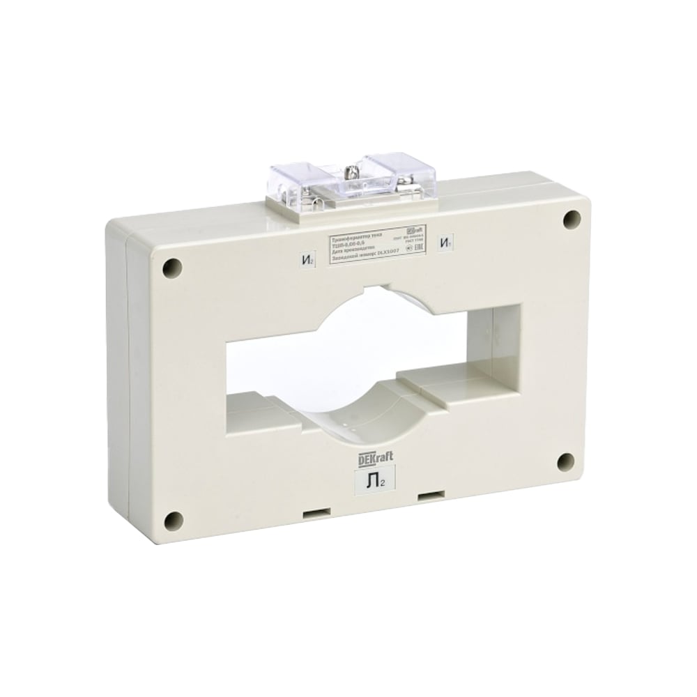 Изображение товара Трансформатор тока DEKraft ТШП-0,66 1500/5, 15ВА, диаметр 80мм