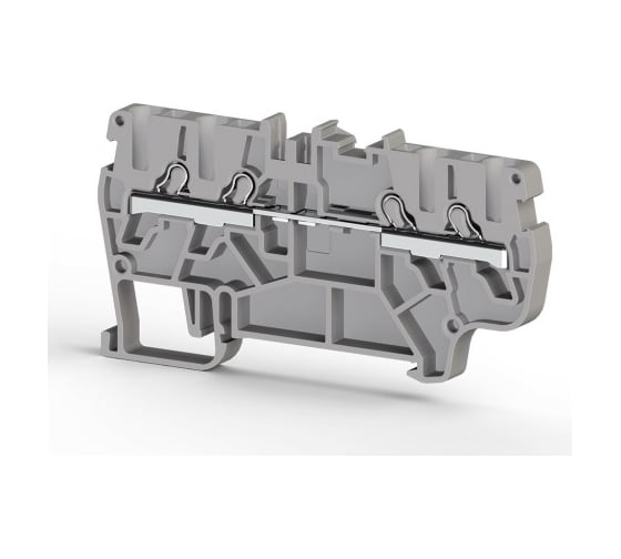 Изображение товара Пружинный быстрозажимной клеммник Klemsan (Push in), 4-х выводной, 2,5мм.кв., (серый); PYK 2,5С 50 шт. 0.0.0.3.307389