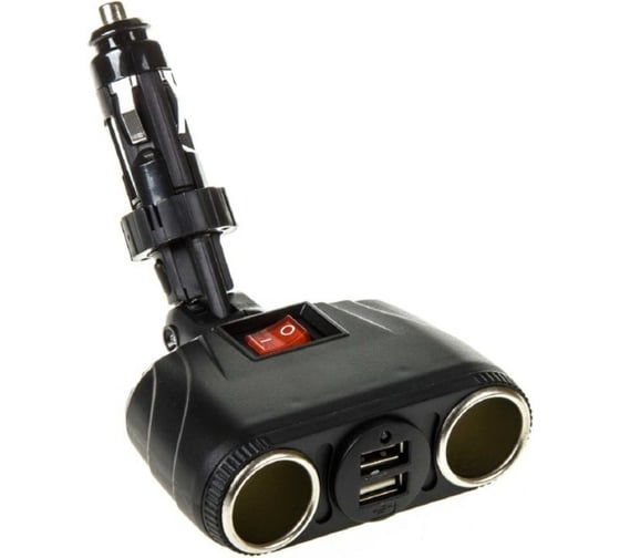 Изображение товара Разветвитель прикуривателя SKYWAY 2 гнезда + 2USB 3.1 А S00301036