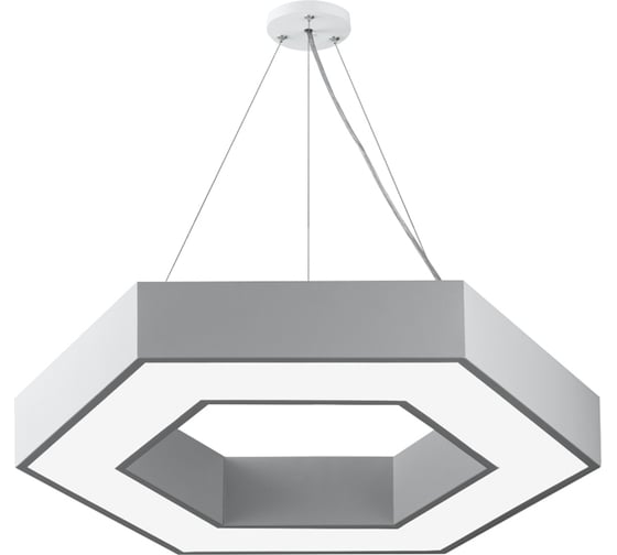 Изображение товара Светильник LED ЭРА Geometria Hexagon SPO124W40K051 51Вт, 4000К, 800х800х80, белый, подвесной, драйвер внутренний Б0058882