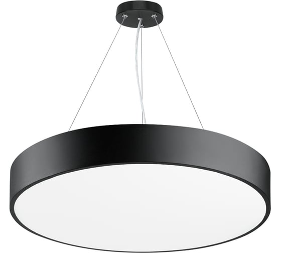 Изображение товара Светильник LED ЭРА Geometria Ring SPO132B40K088 88Вт, 4000К, 800х800х80, черный, подвесной, драйвер внутри Б0058901