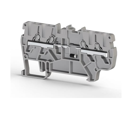 Изображение товара Пружинный быстрозажимной клеммник Klemsan (Push in), 4-х выводной, 2,5мм.кв., (серый); PYK 2,5СD 50 шт. 0.0.0.3.307449