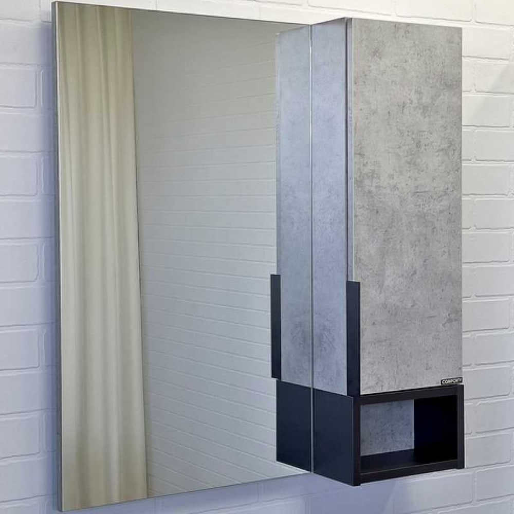 Зеркало-шкаф Comforty зеркало шкаф emmy стоун 60х70 правый серый бетон stn60mir r