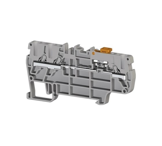 Изображение товара Пружинный быстрозажимной клеммник Klemsan (Push in) 3-х выводной, с размыкателем, 2,5 мм.кв., (синий); PYK 2,5EA 60 шт. 0.0.0.3.307451