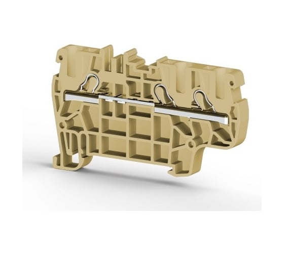 Изображение товара Пружинный быстрозажимной клеммник Klemsan (Push in), 3-х выводной, 4мм.кв., (бежевый); PYK 4E 50 шт. 0.0.0.3.307220