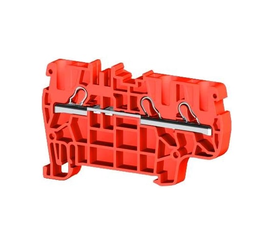 Изображение товара Пружинный быстрозажимной клеммник Klemsan (Push in), 3-х выводной, 4мм.кв., (красный); PYK 4E 50 шт. 0.0.0.3.307224