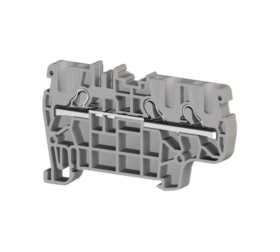 Изображение товара Пружинный быстрозажимной клеммник Klemsan (Push in), 3-х выводной, 4мм.кв., (серый); PYK 4E 50 шт. 0.0.0.3.307229