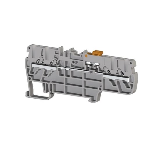 Изображение товара Пружинный быстрозажимной клеммник Klemsan (Push in) 4-х выводной, с размыкателем, 2,5 мм.кв., (синий); PYK 2,5CCA 60 шт. 0.0.0.3.307211