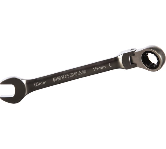 Изображение товара Комбинированный трещоточный шарнирный ключ 15х15 АвтоDело 30215 13537