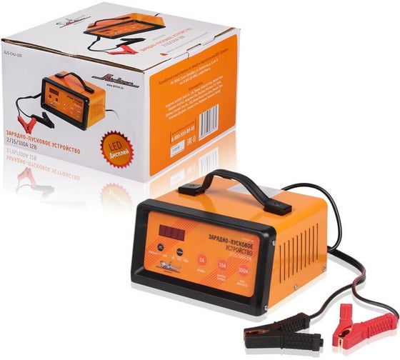 Изображение товара Зарядно-пусковое устройство, 2/15/100А, 12В, LED дисплей, трансформаторное Airline AJS-CHJ-100