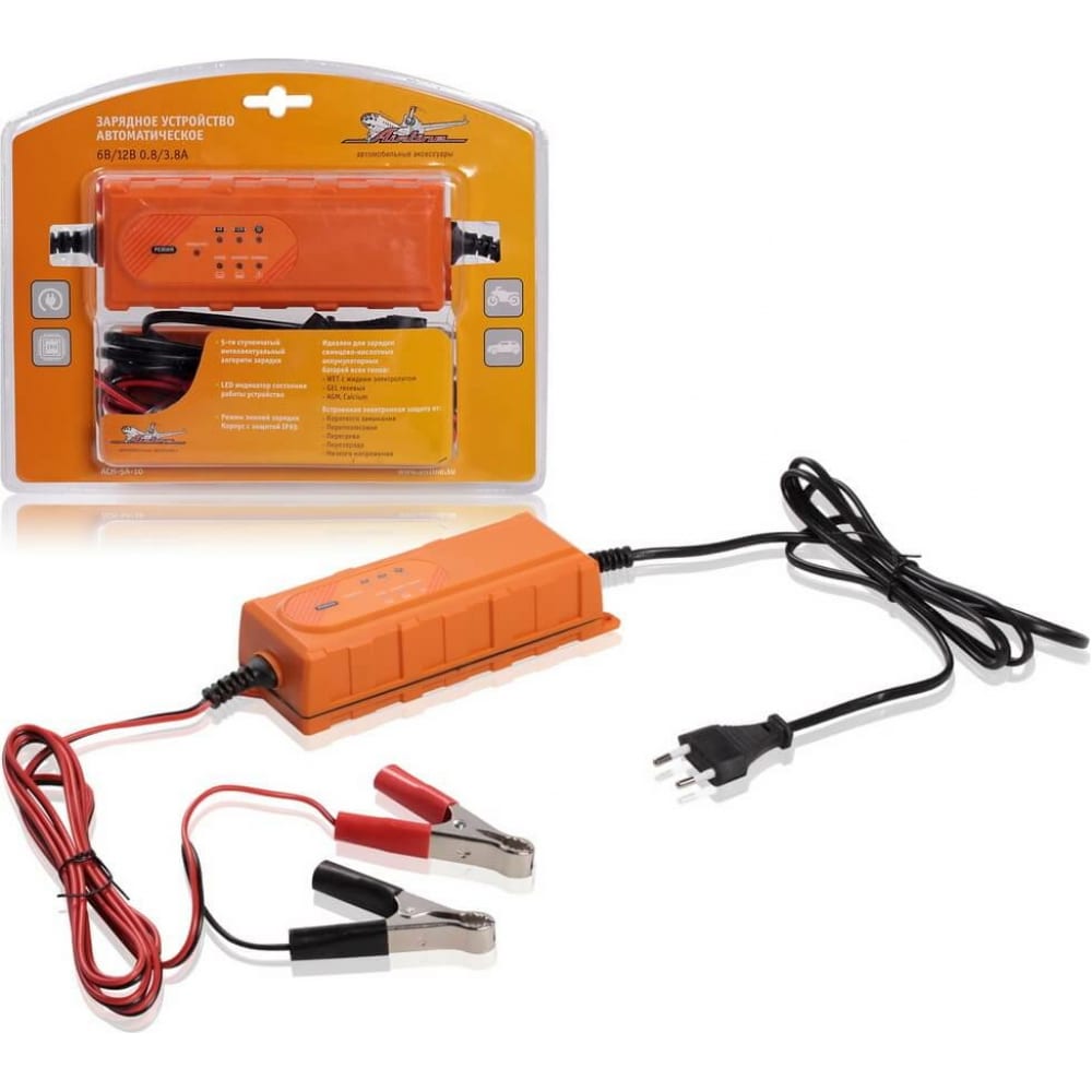Автоматическое электронное зарядное устройство Airline электронное зарядное устройство для свинцово кислотных аккумуляторов goodyear