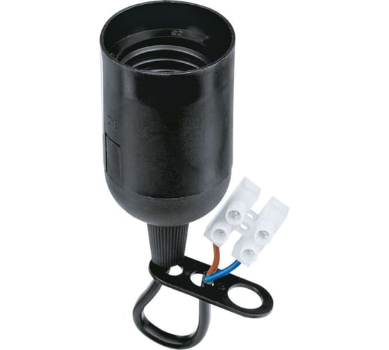 Изображение товара Электрический патрон Navigator NLH-P-F-BL-E27-TB подвесной, со шнуром термопластик черный 71288