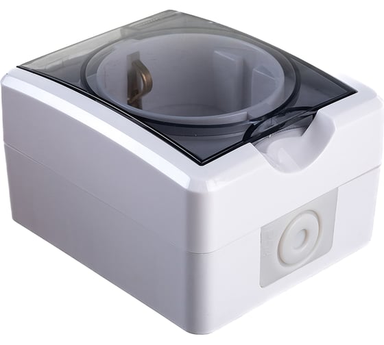 Изображение товара Розетка ЭРА 11-2402-01 2P E IP54, шторки, 16A-250В, ОУ, белый Б0020714