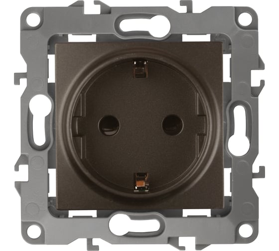 Изображение товара Розетка ЭРА 12-2001-13 2P E Schuko, 16A-250В, IP20, без м.лапок, 12, бронза Б0019308