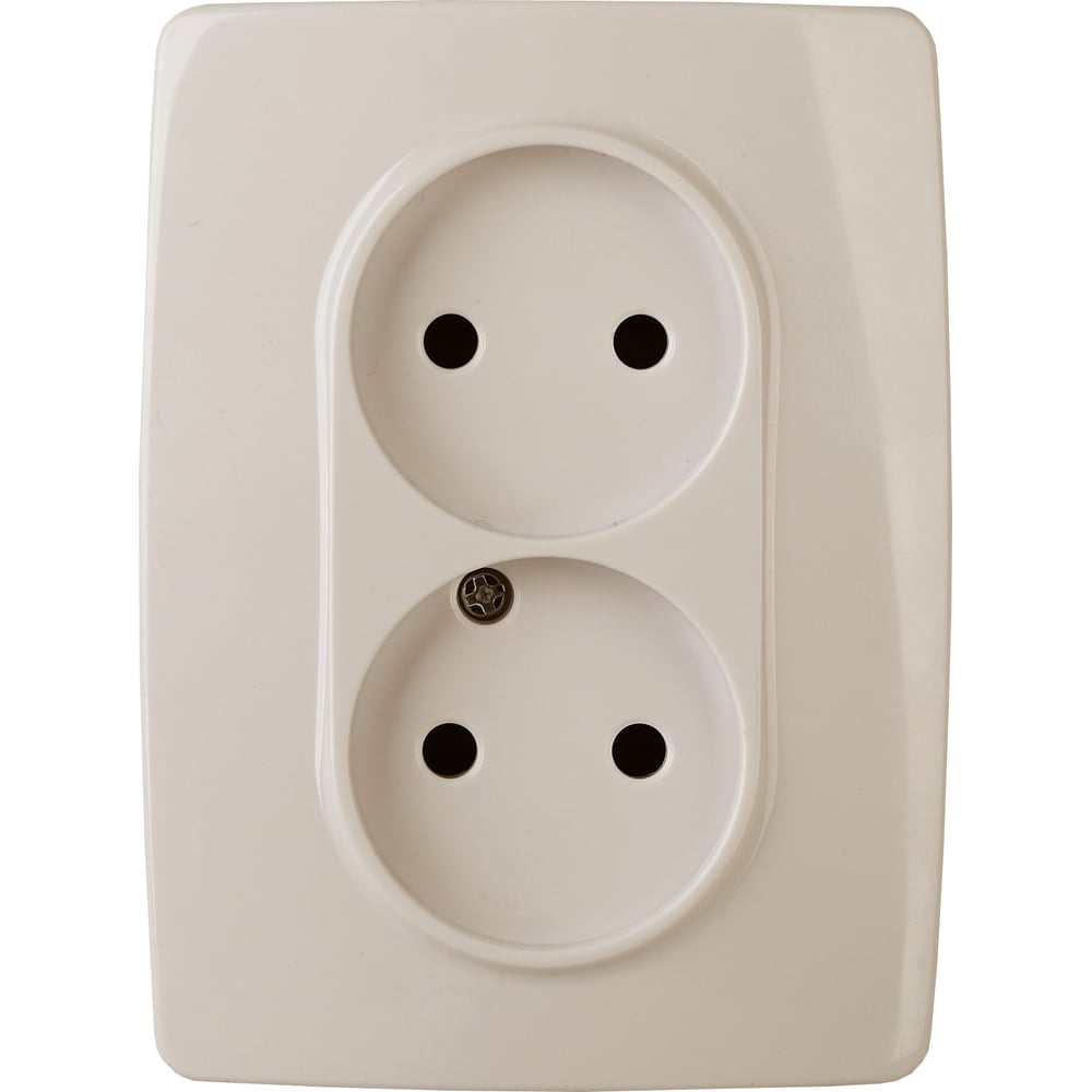 Изображение товара Розетка ЭРА 12-2007-02 16A 2X2P слоновая кость