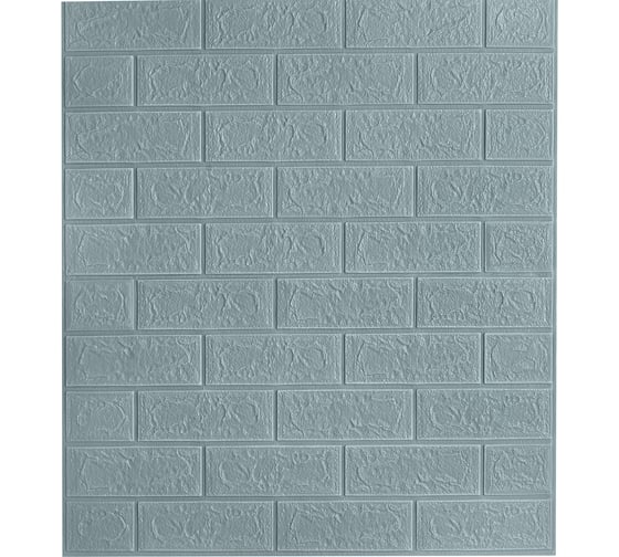 Изображение товара Комплект 3d панелей для стен LAKO классический кирпич сине-серый, 70x77 см, 5 шт. LKD-01-04-505-KO