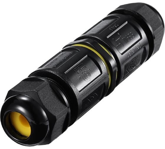 Изображение товара 5-контактный соединитель-коннектор STEKKER ld546 с рычажной клеммой, с пружинным контактом, IP68, черный , 49234