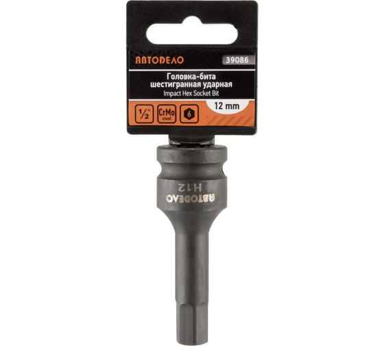Изображение товара Головка ударная Н12 DR1/2", L-78 мм АвтоDело 39086 15955