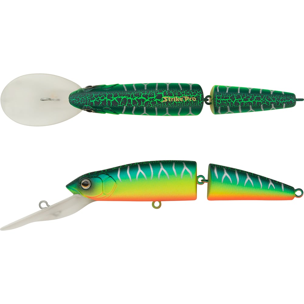 Изображение товара Воблер Strike Pro Mr. Wiggly TL 110 цвет: A223S-RP Pearl Mat Tiger MG-010D#A223S-RP