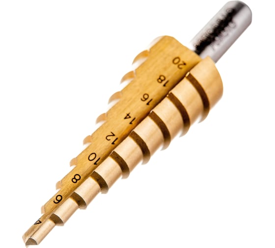 Изображение товара Сверло ступенчатое (4-20 мм; 9 ступеней; Р6М5К5) АвтоDело 14786