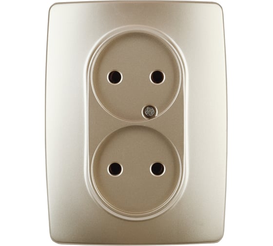 Изображение товара Розетка ЭРА 12-2107-04 2X2P, 16A-250В, IP20, 12, шампань Б0031241