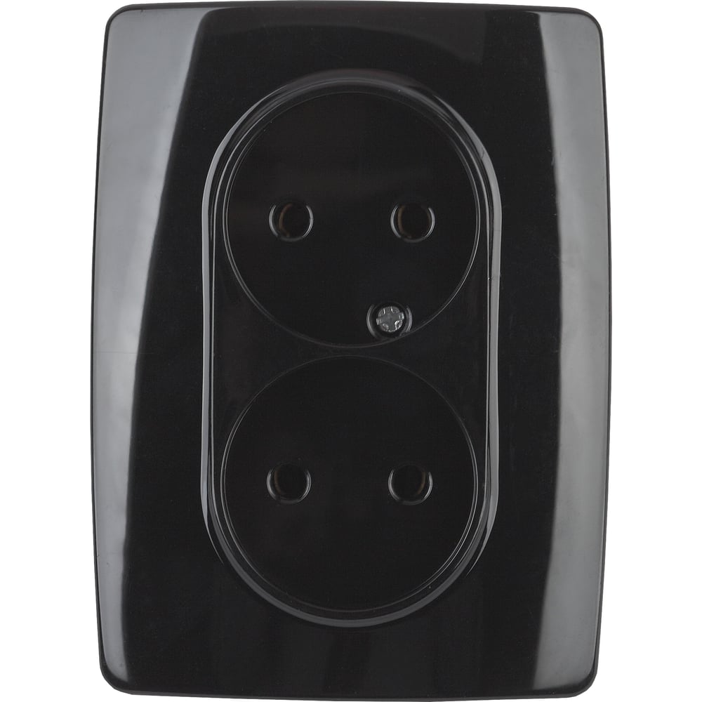 Изображение товара Силовая розетка ЭРА 12-2107-06 2X2P, 16A-250В, черный