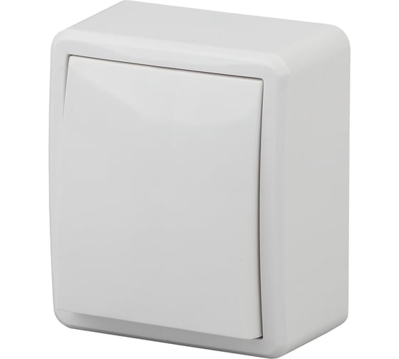 Изображение товара Выключатель с подсветкой ЭРА 11-1202-01 10АХ-250В, IP20, ОУ, Эксперт, белый Б0020657