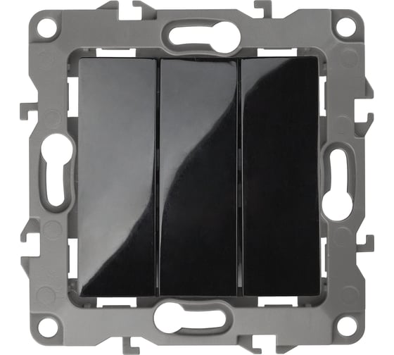 Изображение товара Тройной выключатель ЭРА 12-1107-06 10АХ-250В, IP20, 12, чёрный Б0014674