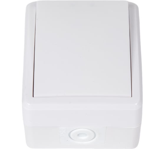 Изображение товара Выключатель с подсветкой ЭРА 11-1402-01 IP54, 10АХ-250В, ОУ, Эксперт, белый Б0020671