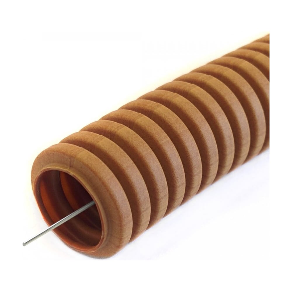 Изображение товара Гофрированная труба Промрукав ПВХ легкая 350 Н бук с/з д25 10м PR01.0041