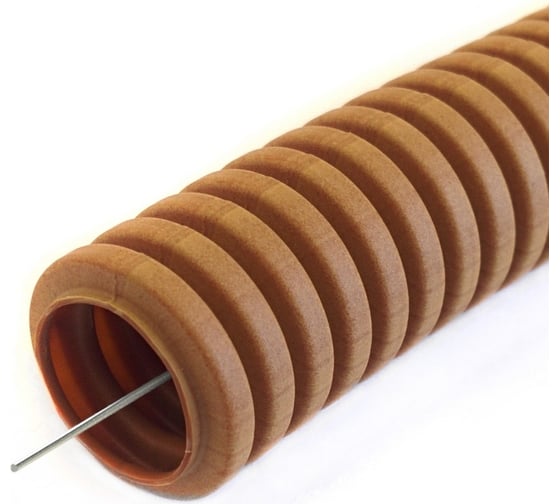 Изображение товара Гофрированная труба Промрукав ПВХ легкая 350 Н бук с/з д16 25м PR01.0035