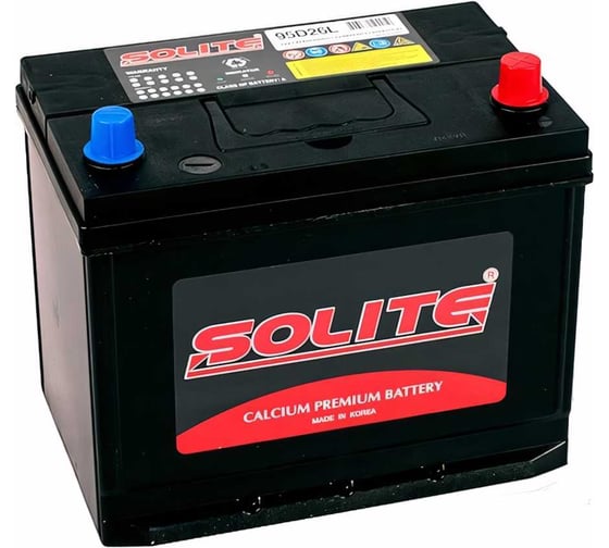 Изображение товара Аккумуляторная батарея Solite 6СТ85 260х168х220 95D26L BH 95D26L B/H