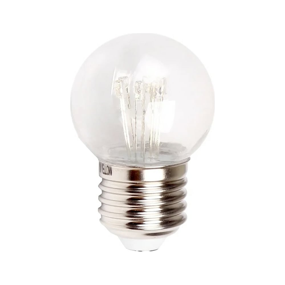 фото Светодиодная лампа-шар для украшения neon-night диаметр 45 мм, цоколь e27, 6 led, 1 вт красная 405-122