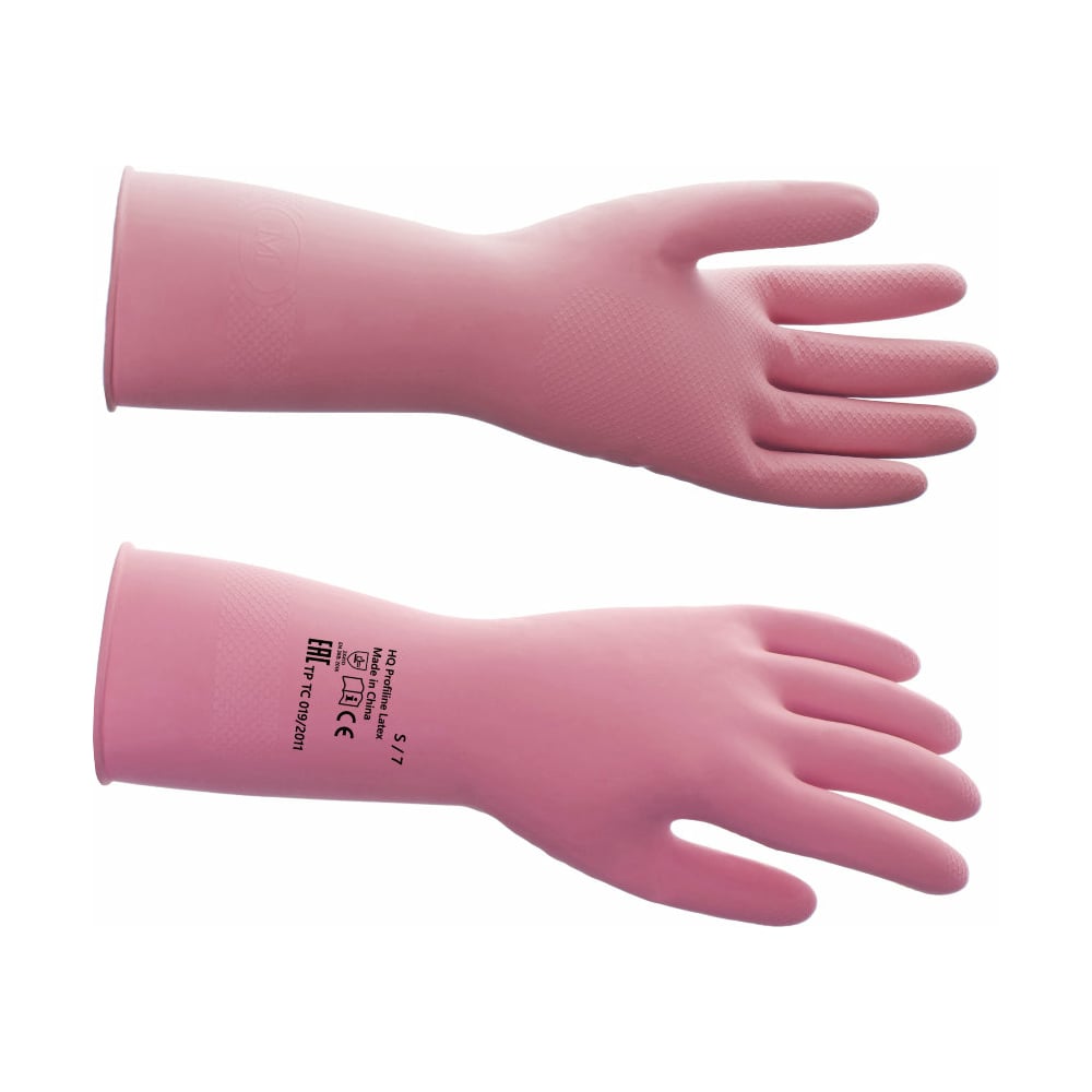 Многоразовые латексные перчатки HQ profiline перчатки латексные york с хлопковым напылением размер xl