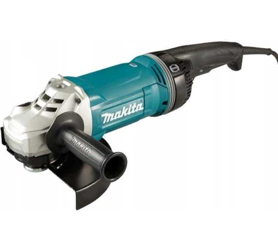 Изображение товара Угловая шлифовальная машина Makita 230 мм, 2800 Вт, 6600 об., AFT, поворот. рукоятка, плавн. пуск, антивибр., поддержка об., расцепляющая муфта, тормоз дв., 6.3 кг GA9070X1