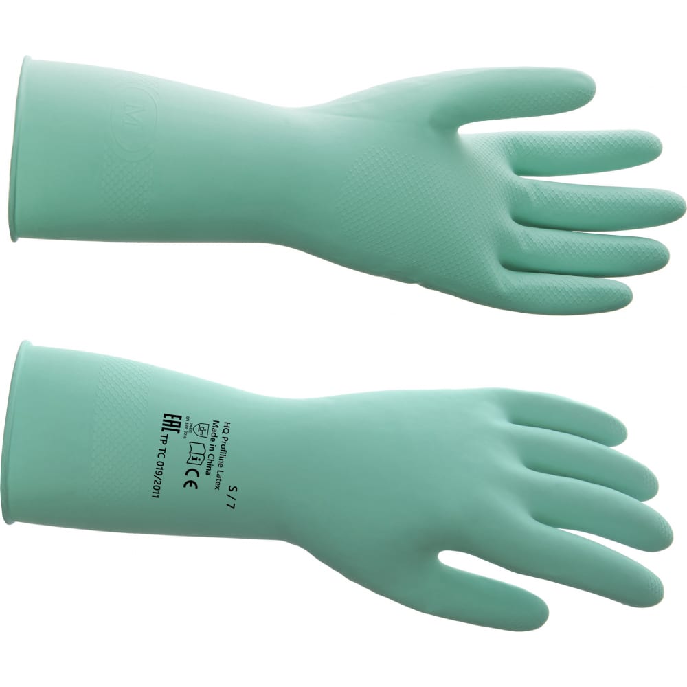 Многоразовые латексные перчатки HQ profiline перчатки хозяйственные латексные размер s тм чистюля