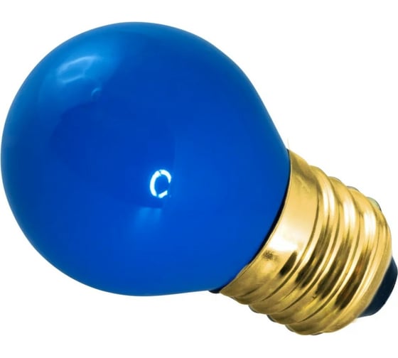 Изображение товара Лампа накаливания шар для украшения NEON-NIGHT диаметр, цоколь e27, 10 Вт синяя 401-113