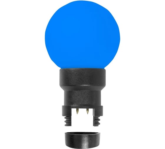 Изображение товара Светодиодная лампа-шар NEON-NIGHT диаметр 45мм 6 LED, 1Вт, синий 405-143